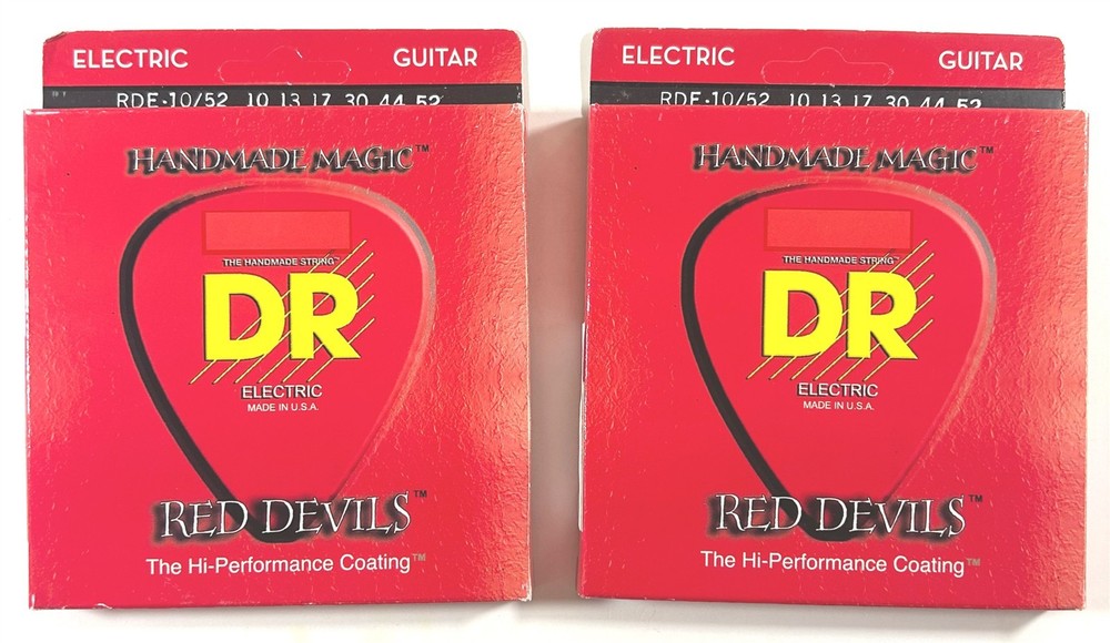 DR Guitar Strings Electric 2 Sets Red Devils K3 High Performance Coated 10-52