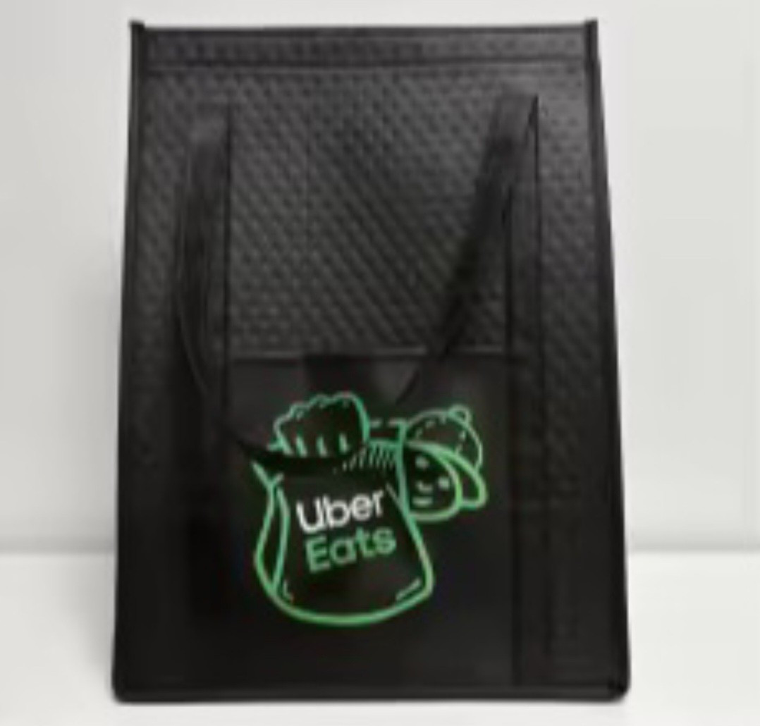 Large Thermal Insulated UberEats Tote Bag - Hot Cold Food Delivery