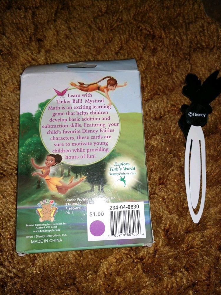 Tinkerbell Mystical Math Learning card Game and bookmark