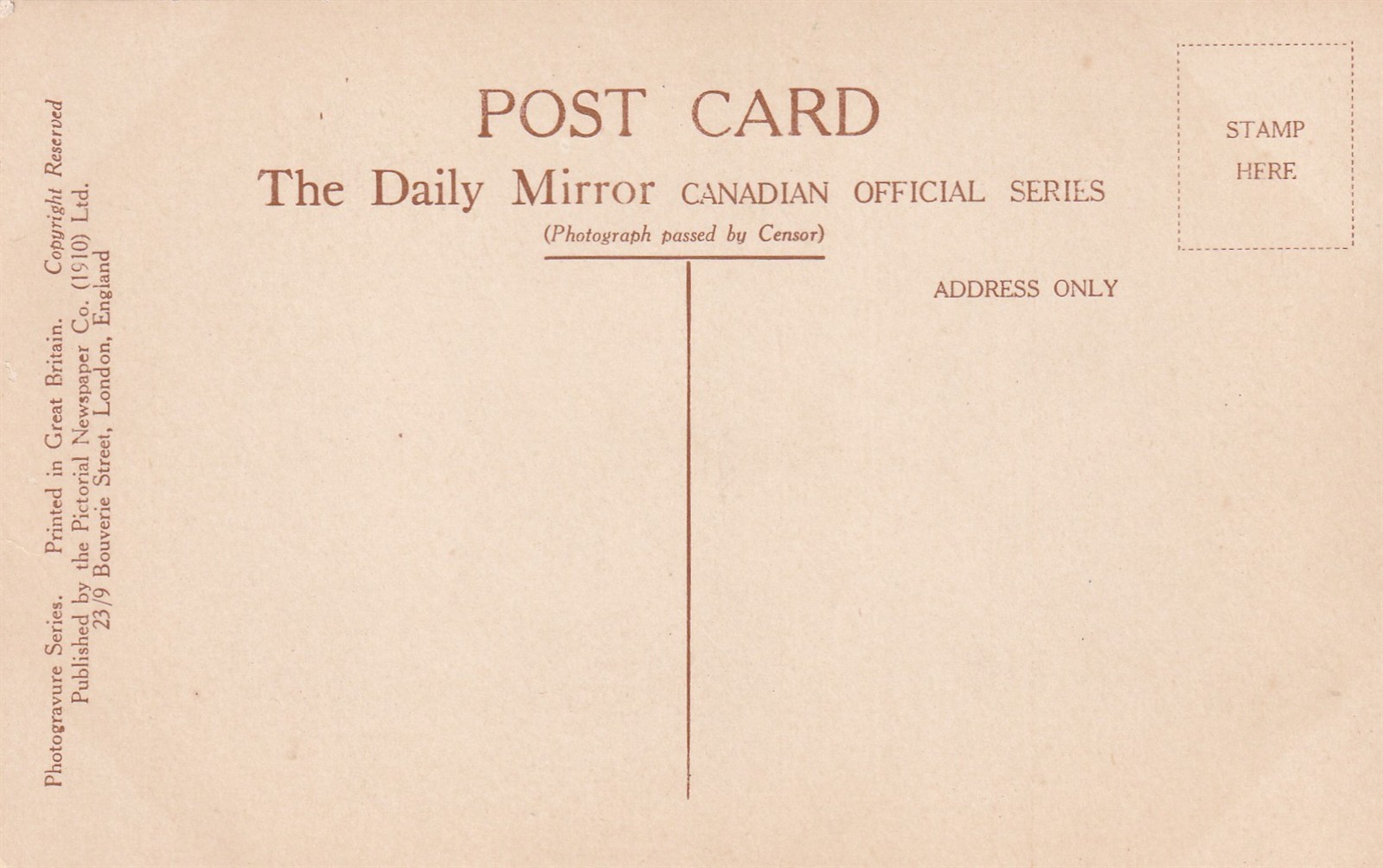 Original British WWI Photo Postcard SHELLED RUINS CLOTH HALL YPRES BELGIUM 276