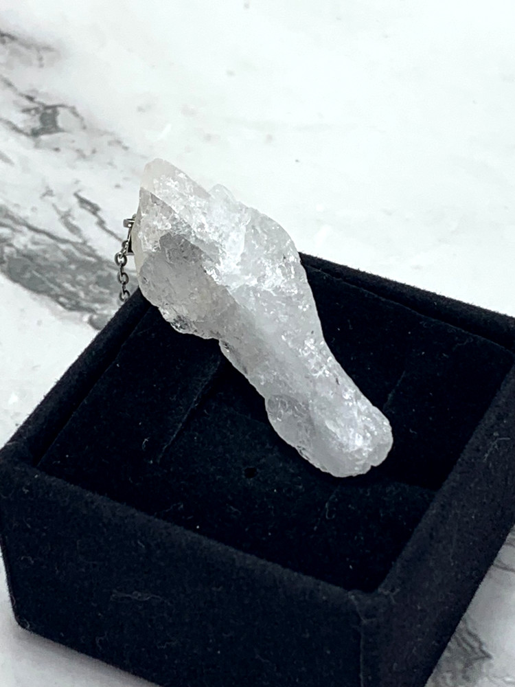 Ice-Clear Japanese Quartz Pendant