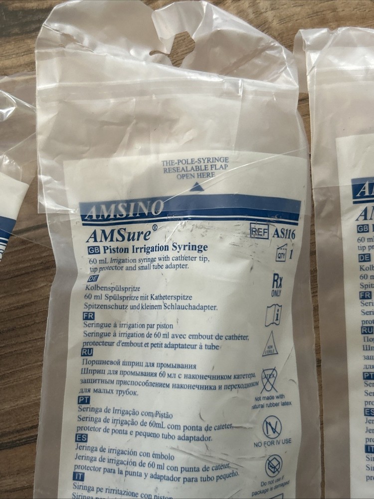 Syringe Piston Irrigation Quantity 8 Amsino Amsure
