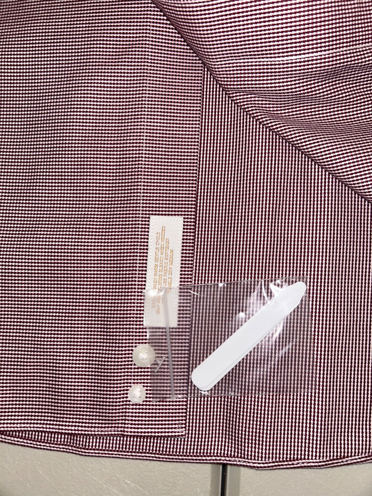 NWT's Roundtree Yorke Gold Label Dobby Red 19 36/37 Big Dress Shirt