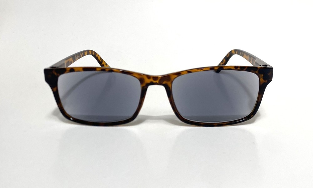 spring hinges UV SUN READERS rectangle TORTOISE FRAME powers +1.75 +2.00 +2.75