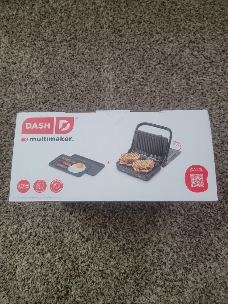 Dash MultiMaker Flex Press Grill System with Grill and Griddle Removable Plates