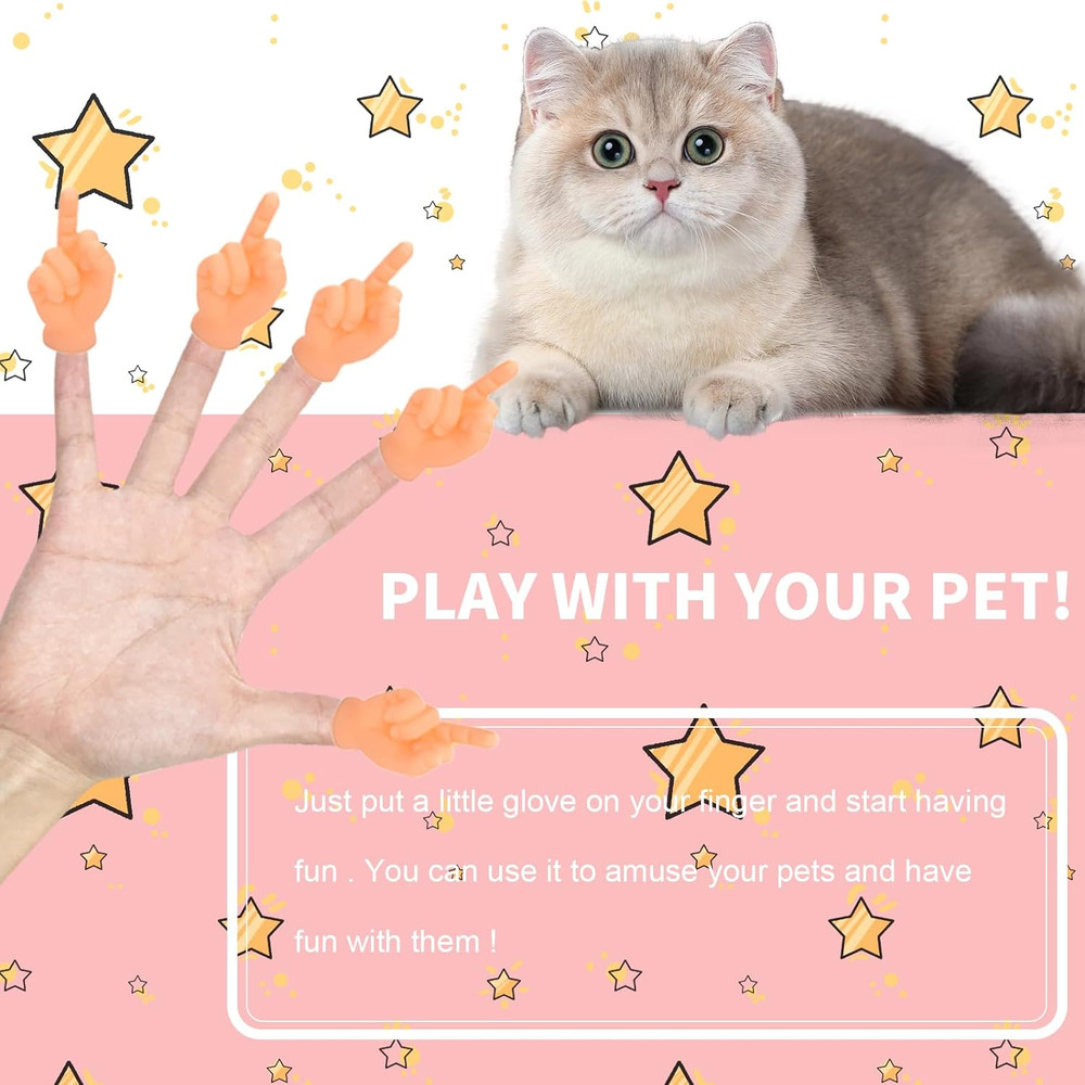 30 Pack Tiny Middle Finger Hands, Flat Hand Style Mini Hand Puppet,Tiny Hand