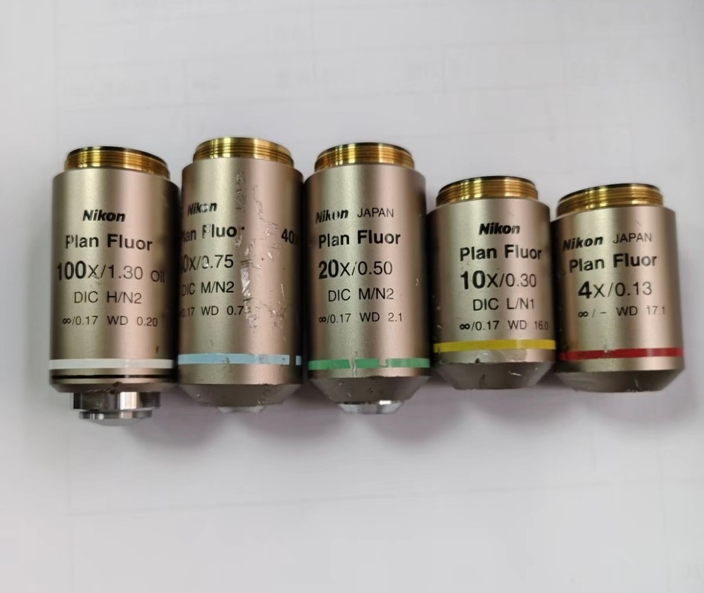 Nikon DIC Microscope objective Plan Fluor 4/10/20/40/100 Infinity suit