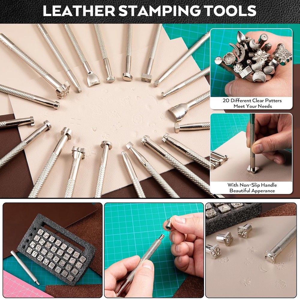 Nicpro 160-piece upgraded leather tool kit