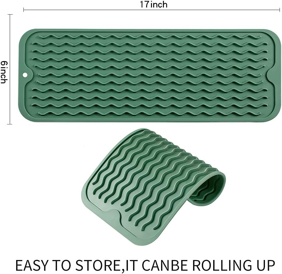 Silicone Dish Drying Mat for Multiple Usage,Easy clean,Eco-friendly,Heat