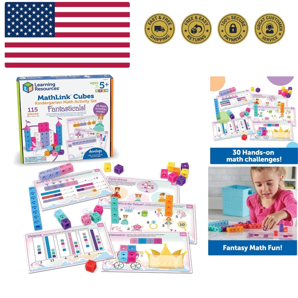 MathLink Cubes Kindergarten Math Activity Set: Fantasticals!