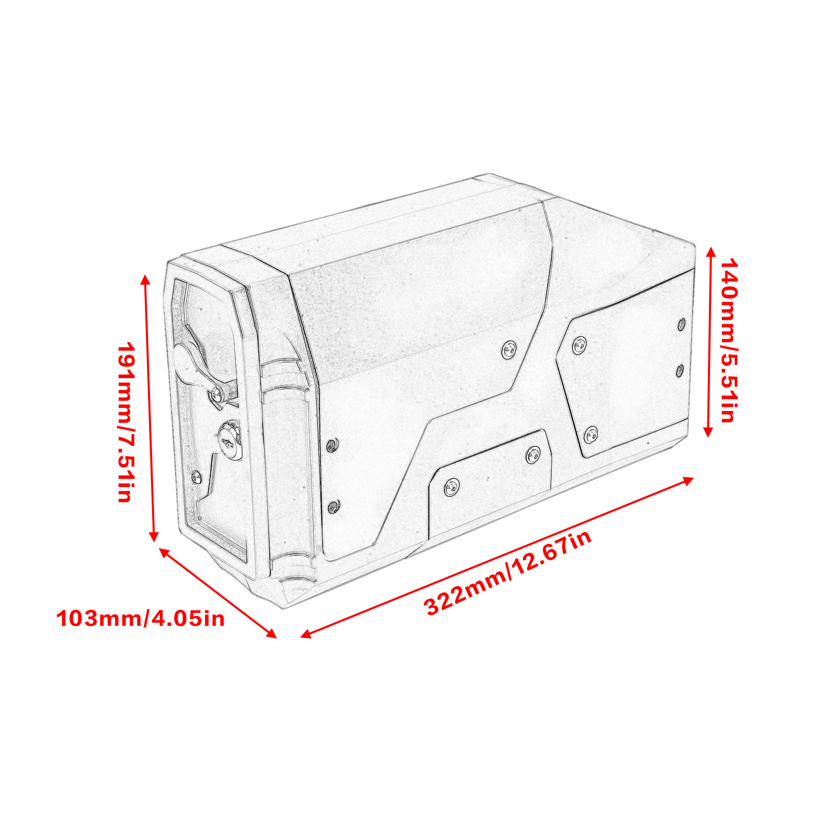 4.2L Tool Box For BMW R1200GS R1250GS ADV F850GS F750GS Left Side Storage Box
