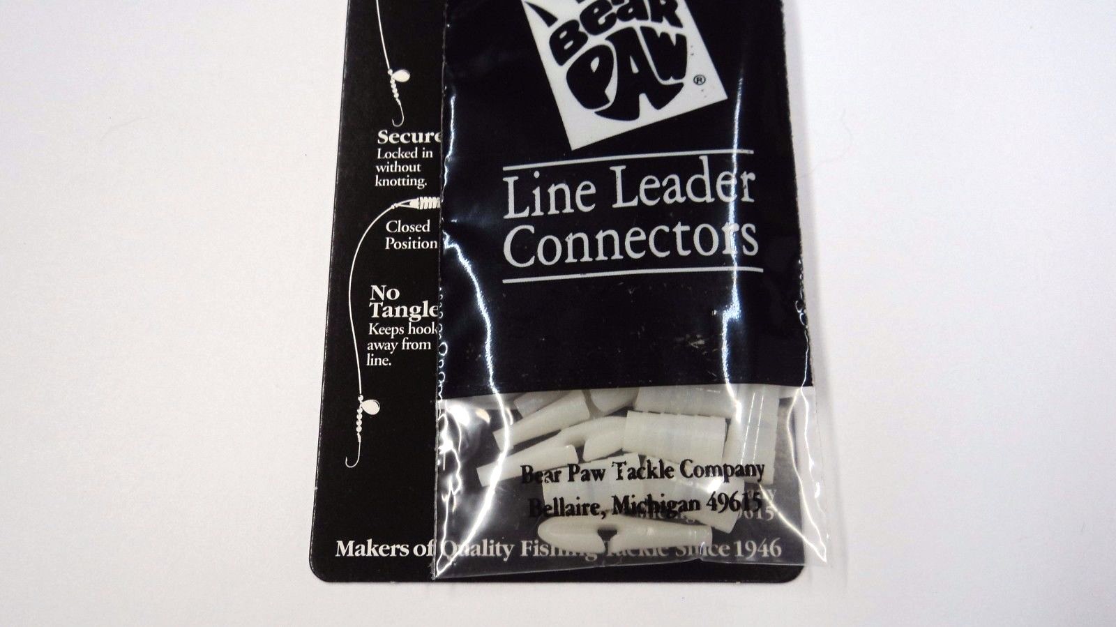 Bear Paw Line Leader Connectors, #2 (10-75 lb test) THREE Packs, No Knots #MP-2