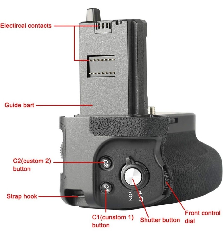 MEIKE MK-A7R IV Pro Remote Battery Grip With Vertical Shutter Function For Sony
