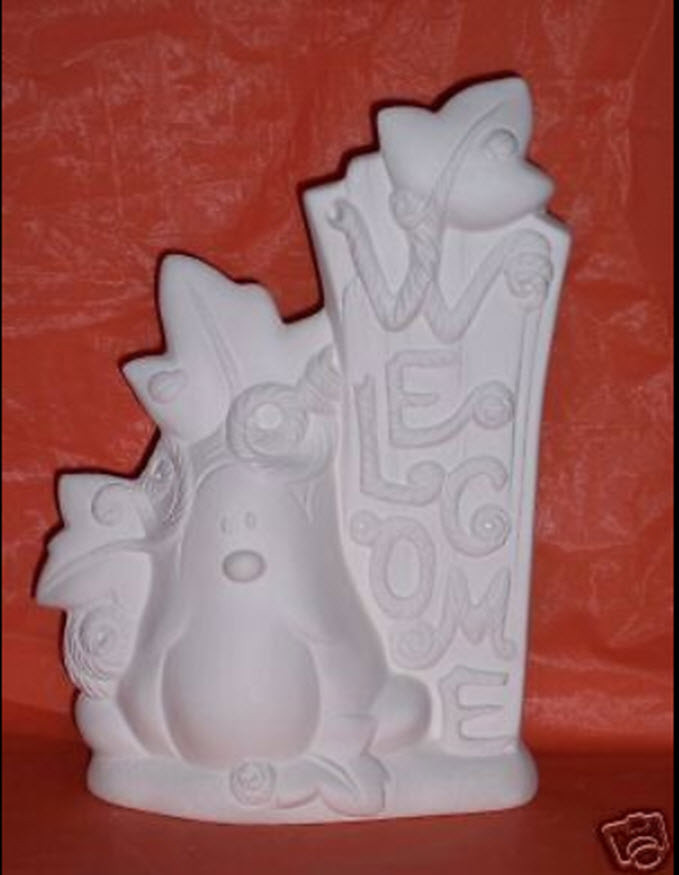 Ceramic Bisque~~ Ready to Paint~~ Small Pumpkin Welcome