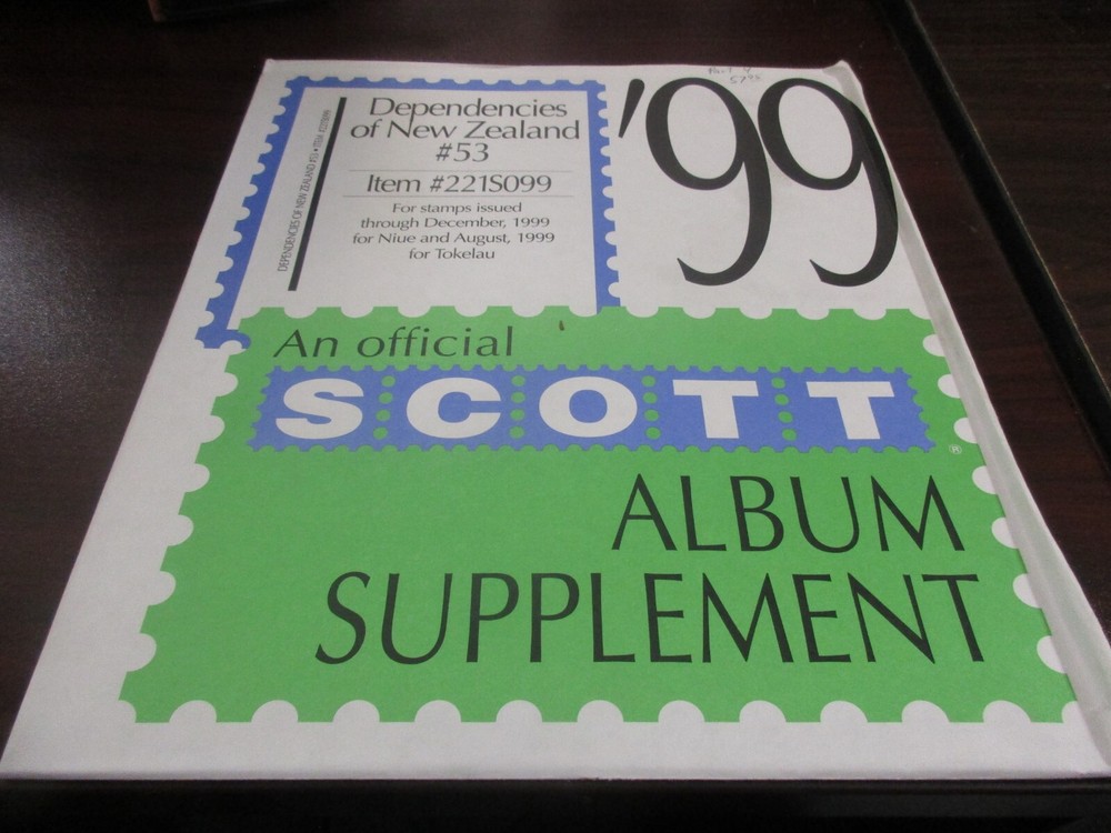 "SCOTT" DEPENDENCIES OF NEW ZEALAND #53, 1999 ALBUM SUPPLEMENT W/FREE SHIPPING!!