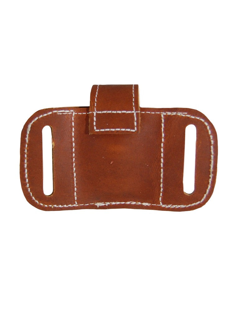 New Barsony Saddle Tan Leather Belt Loop Single Speed Loader Pouch .22 .38 .357