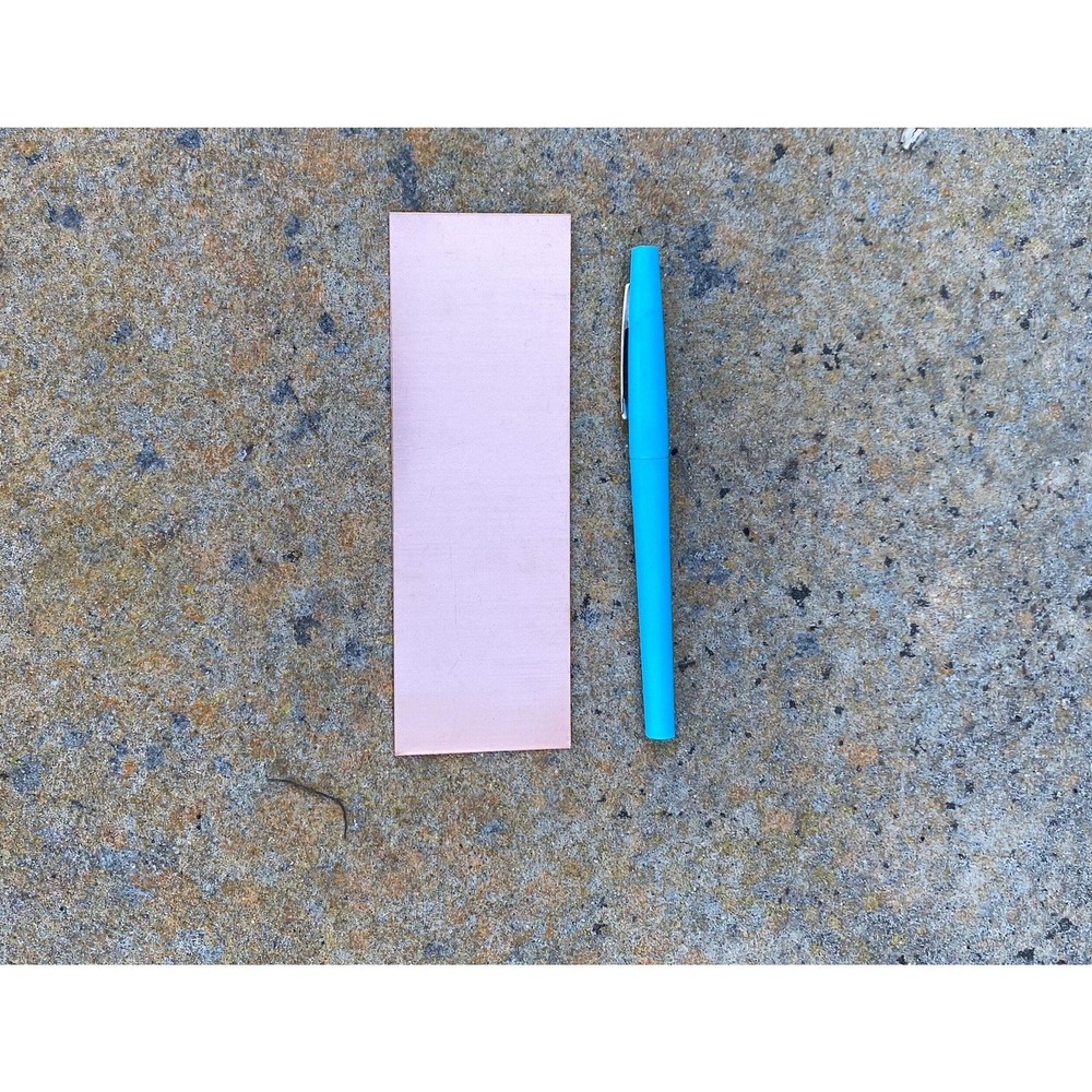 6"x2" Rectangular Stamping Blanks, 16oz Copper