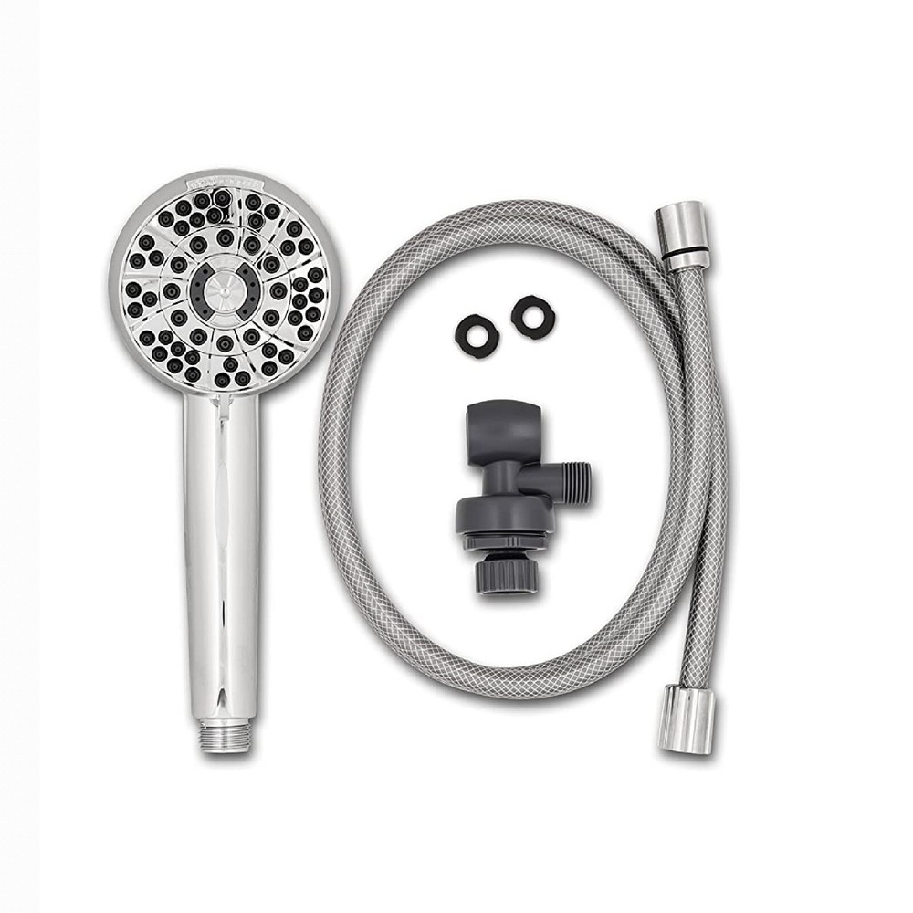 Waterpik High Pressure Shower Head "Modified" Hand Held 6 Settings Chrome Finish