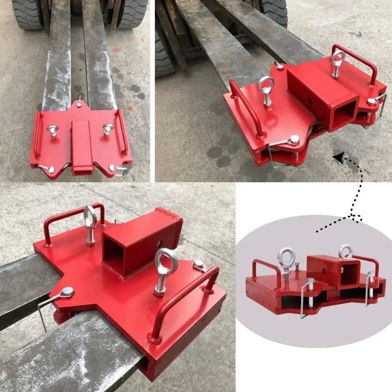 Insert 2" Forklift Hitch Receiver Pallet Forks Trailer Towing Adapter',