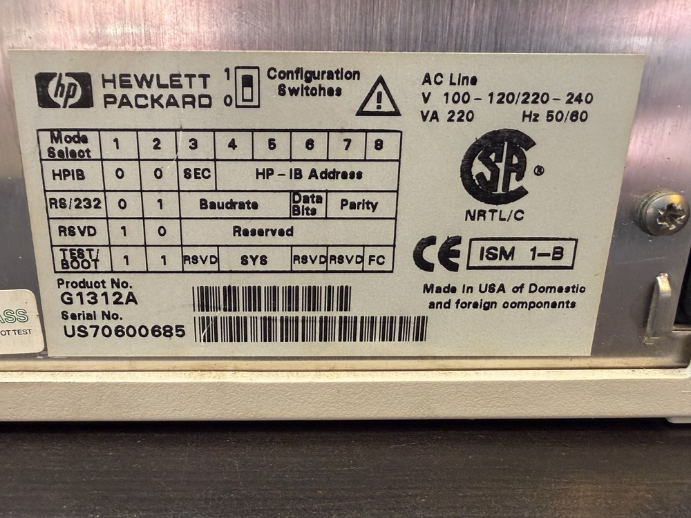 Agilent G1312A Binary Pump HPLC System