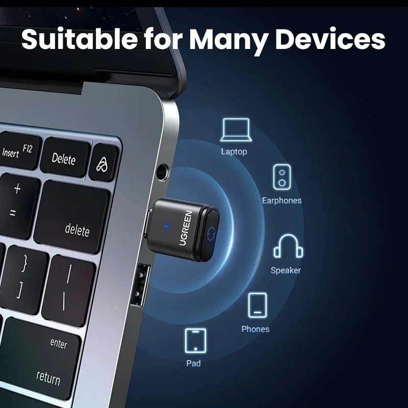 “UGREEN USB-C Bluetooth 5.3 Transmitter aptX HD Audio Adapter for PC Nintendo Sw