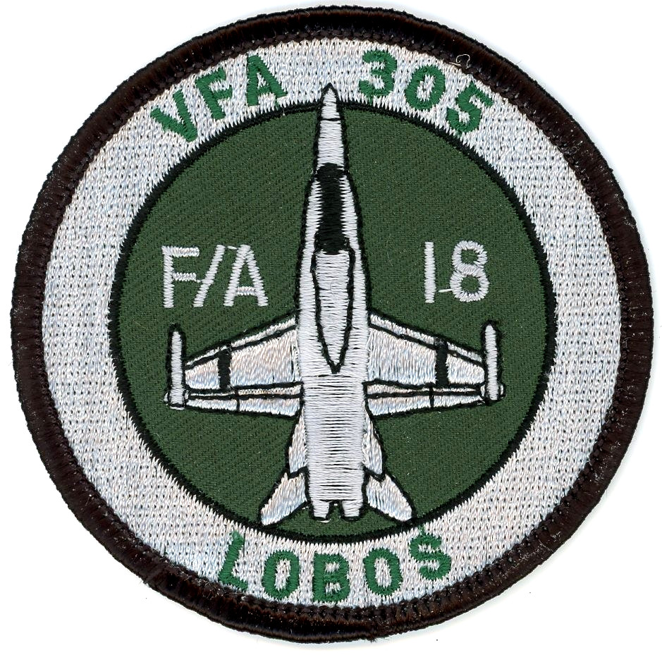 US Navy Patch:  Strike Fighter Squadron 305 VFA-305 Lobos