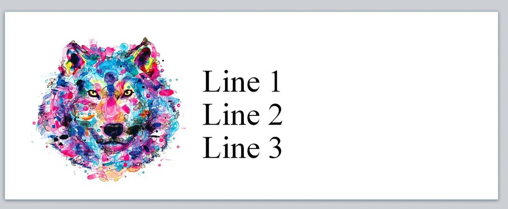 Personalized Address Labels Abstract Wolf (P 762)