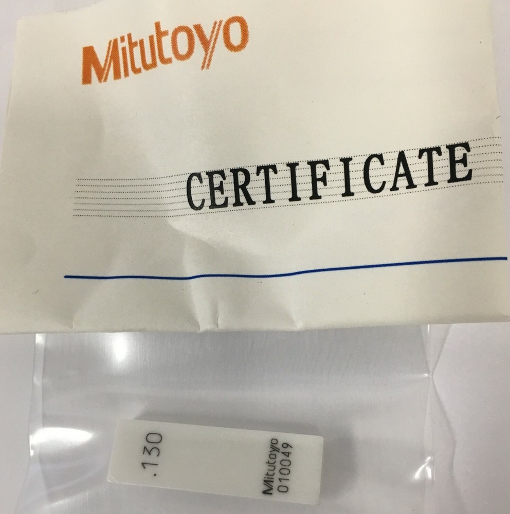 Mituyoyo 613170-231 Rectangular Ceramic Individual Gage Block, .130", Grade 2
