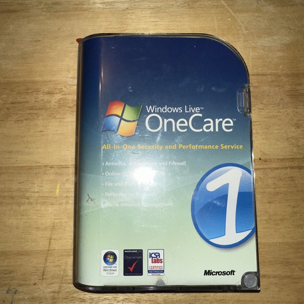 Windows Live OneCare All-in-one security and performance service Microsoft