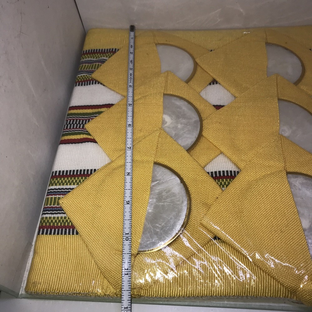 Table Runner/Six Coasters Table Set. Yellow. Vintage. Sealed