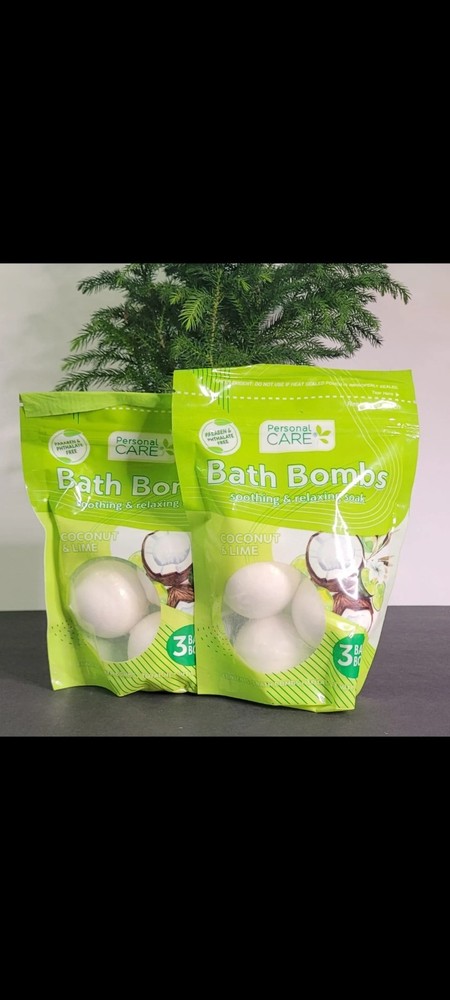 Coconut & Lime Bath Bombs 3pc   (2pc Set ) Free Shipping