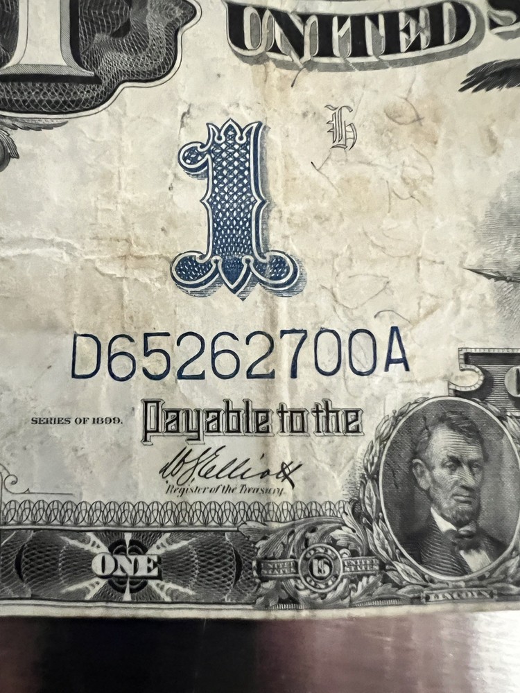 1899 Black Eagle Silver Certificate One Dollar