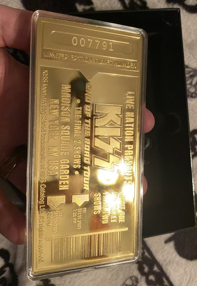 KISS Final Shows GOLDEN TICKET MSG Limited 24k Plated EOTR [IN HAND, SHIPS NOW!]