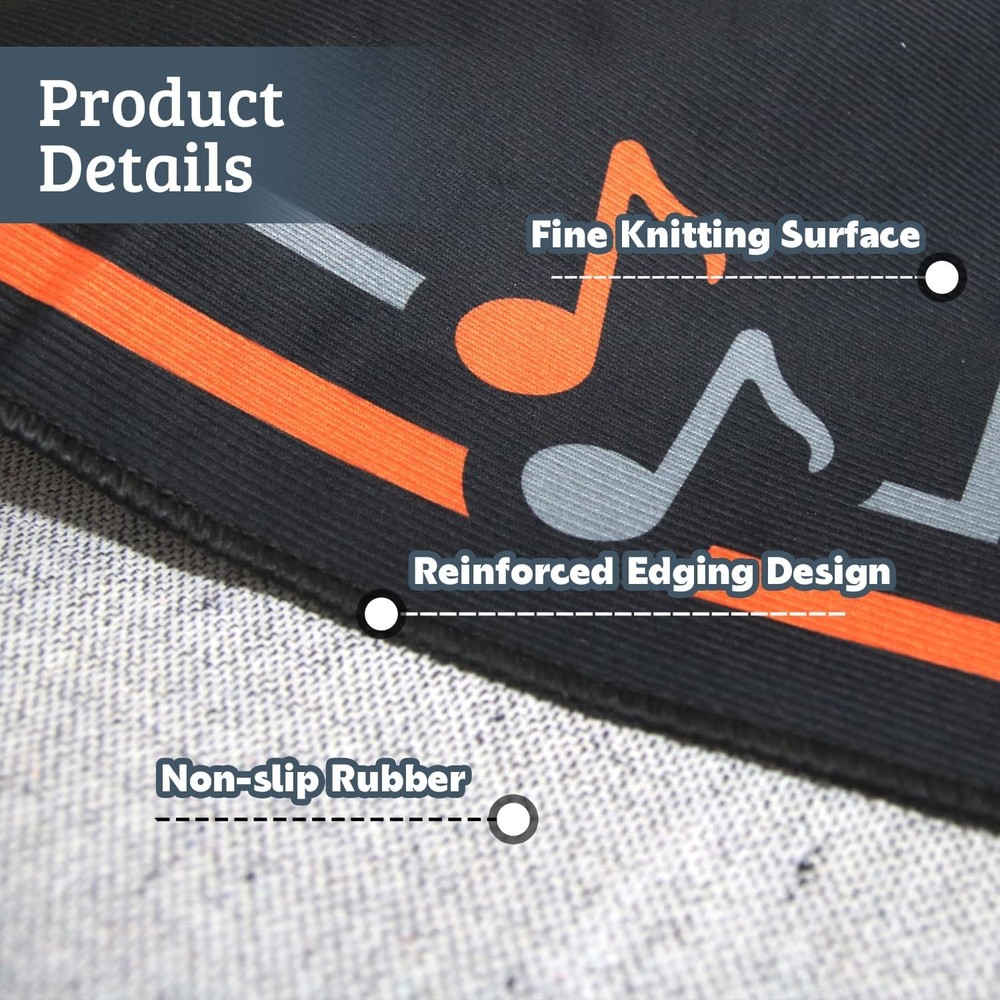 Drum Rug, Mat with 5'3" x 3'11" (Rectangular), Orange & Gray