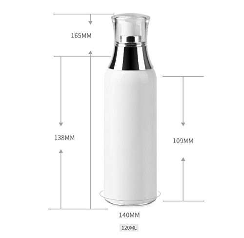 2pc White Acrylic Makeup Bottles 4oz