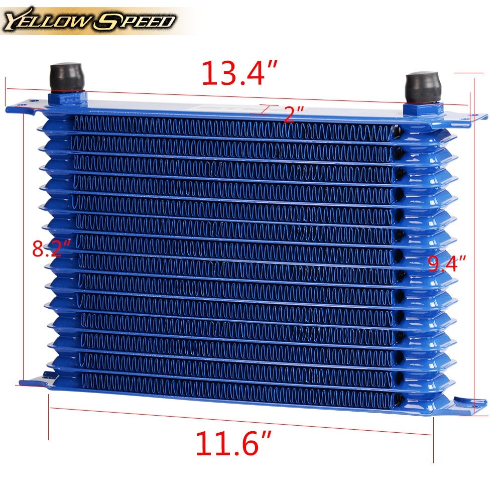 15 ROW 10AN FIT FOR UNIVERSAL TRANSMISSION OIL COOLER+7" FIXED COOLING FAN KIT