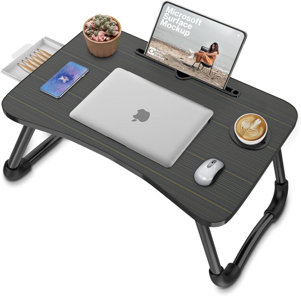 Foldable Laptop Table Multifunctional Table for Eating and Working on the Sofa