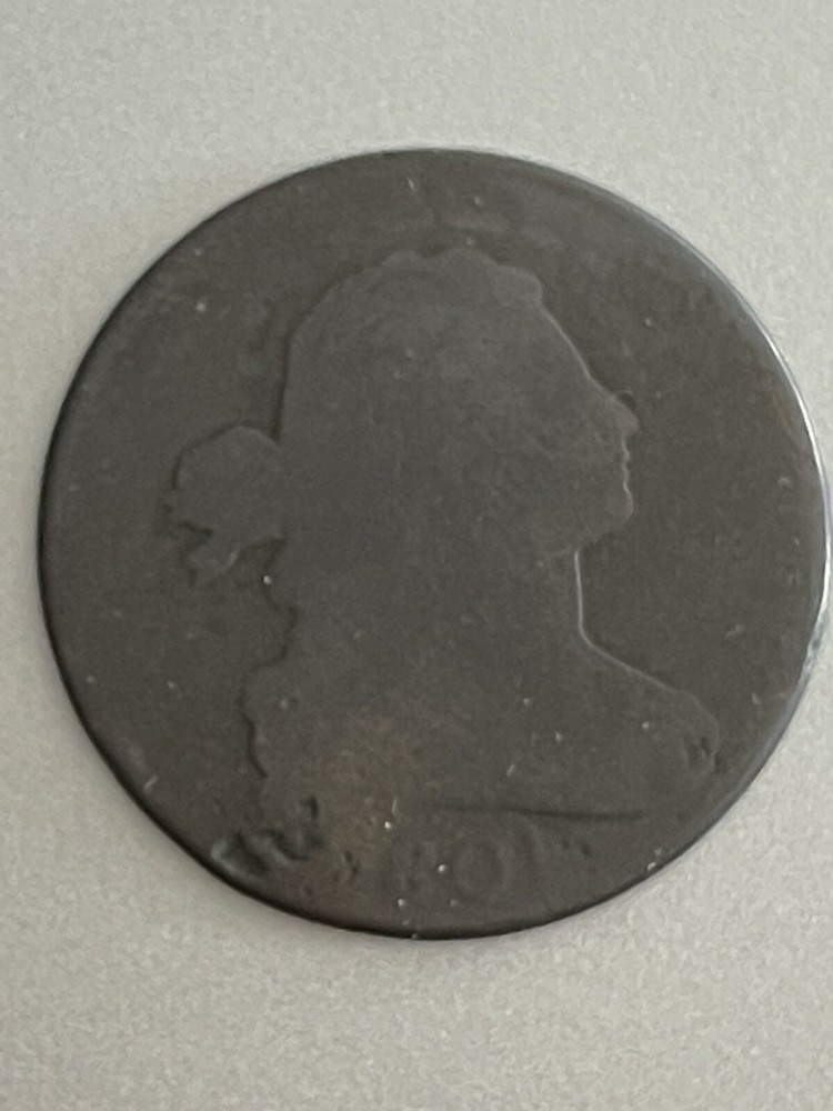 1801 S-219 R-2 3-Error Reverse Draped Bust Large Cent Coin 1c