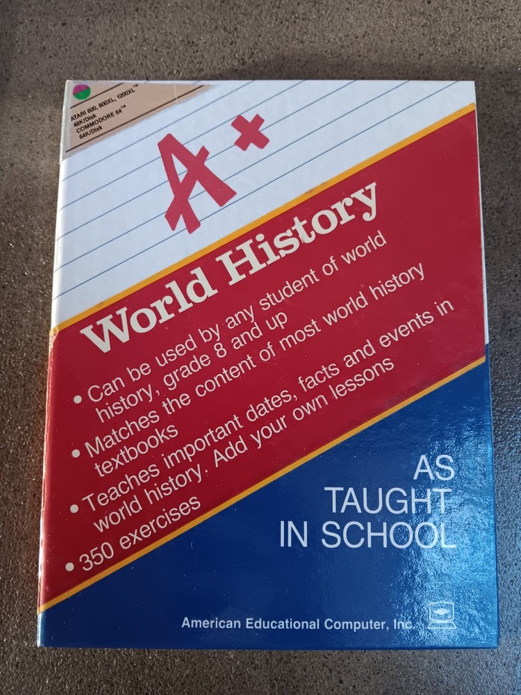 Commodore 64 A+ World History  Matchmaker Series Computer Software Tested/Works