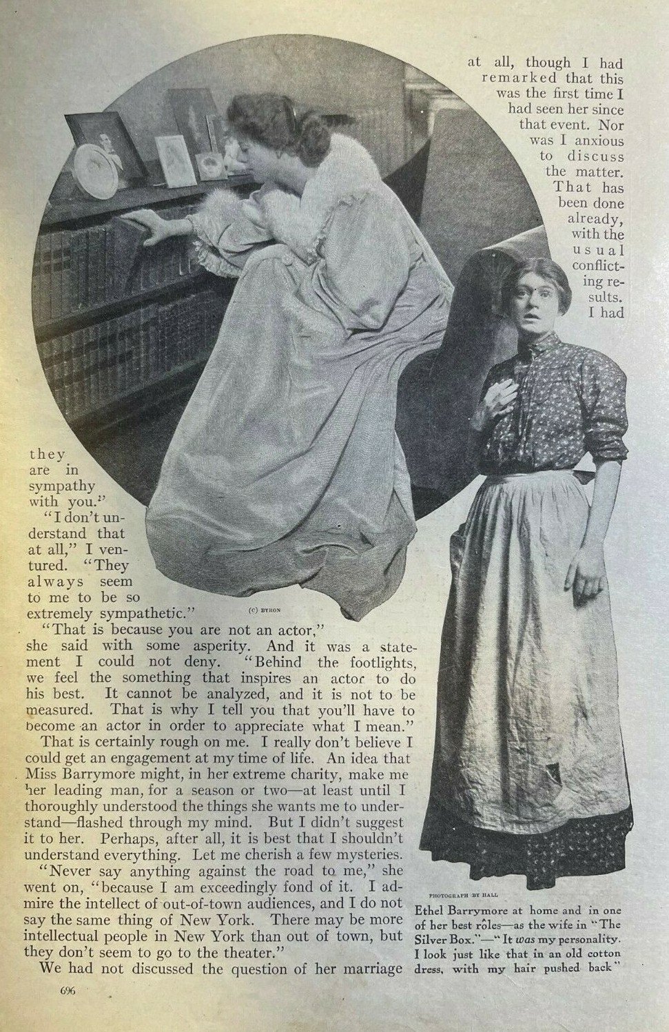 1912 Actress Ethel Barrymore illustrated