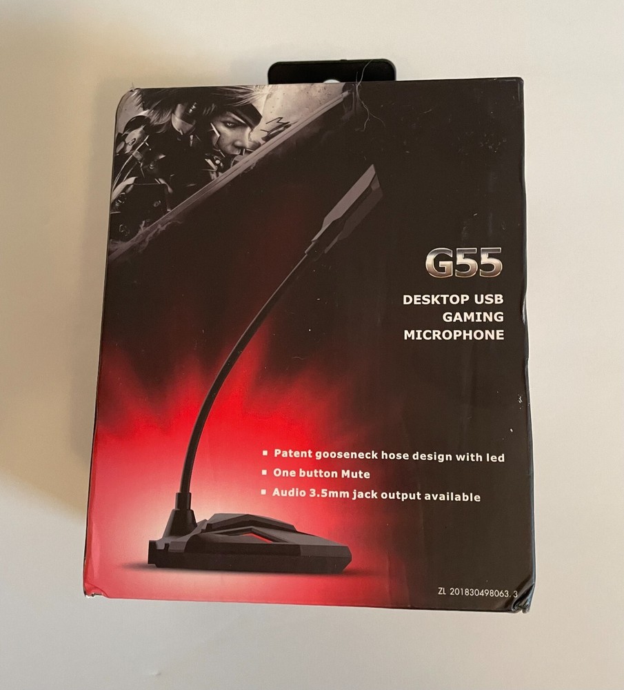 G55 USB Gaming Microphone Mic Audio for Computer Desktop