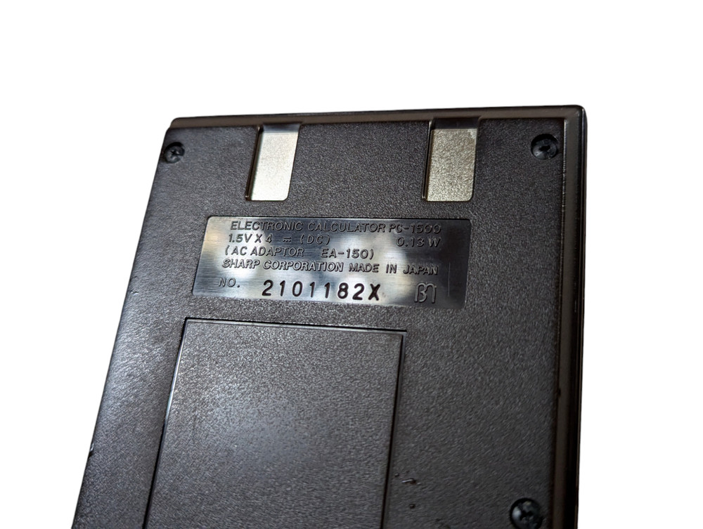 Sharp PC-1500 Pocket Computer Calculator Tested W/ Case & Memory Card Vintage