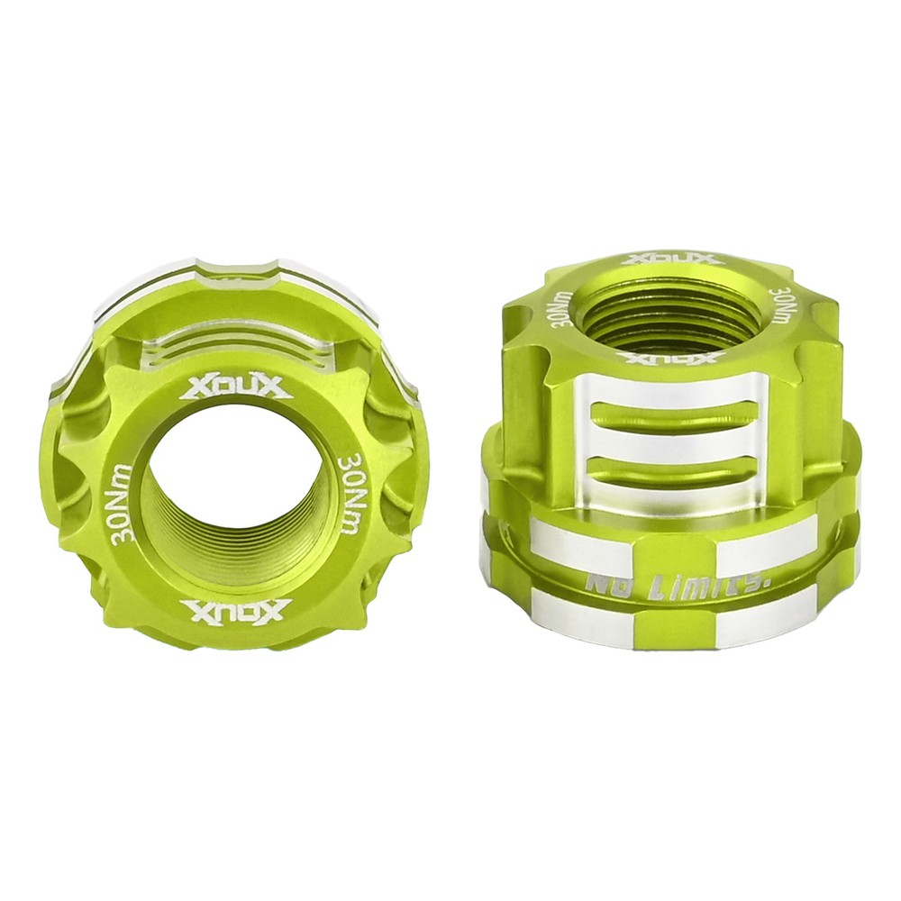 XOUX AX-C BMX Axle Nuts 10MM, Green