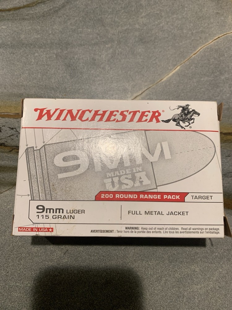 Empty winchester 9mm ammo box Full Metal Jacket 200 Pack