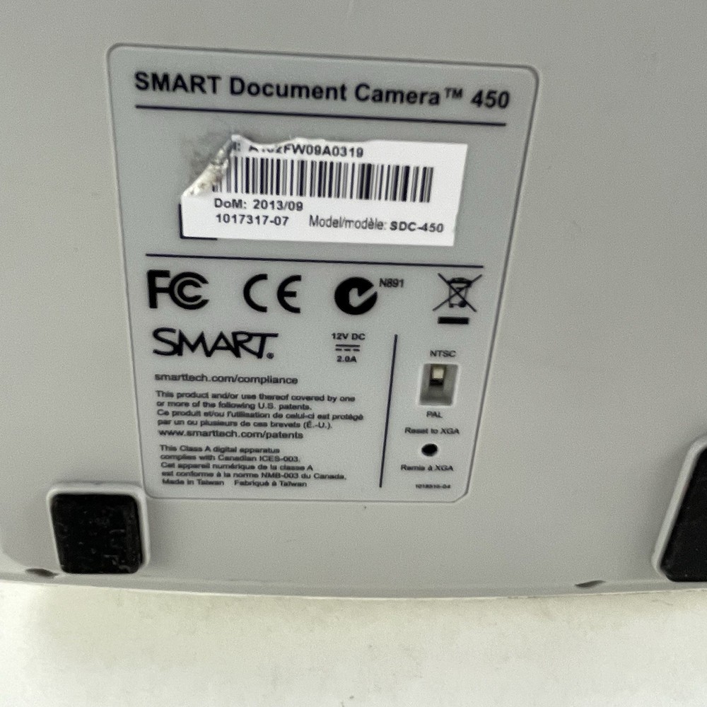 Smart SDC-450 Document Camera 450 Power tested