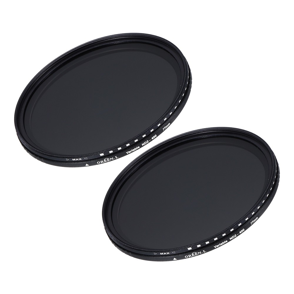 ND2-400 Lens Filter Variable Neutral Density Lens Filter 77mm 2 Pcs