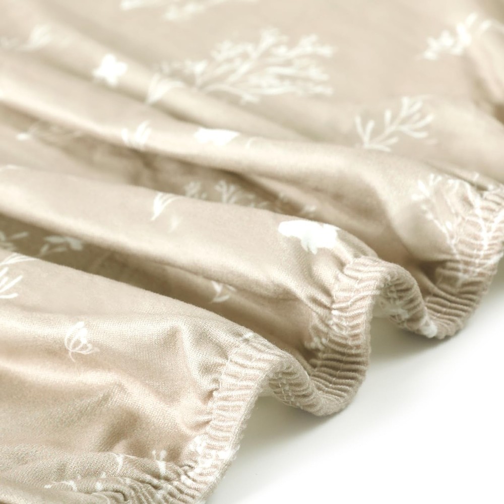 2 Pack Jersey Knit Fitted Crib Sheets, Stylish Watercolor Rabbit Pattern, Soft