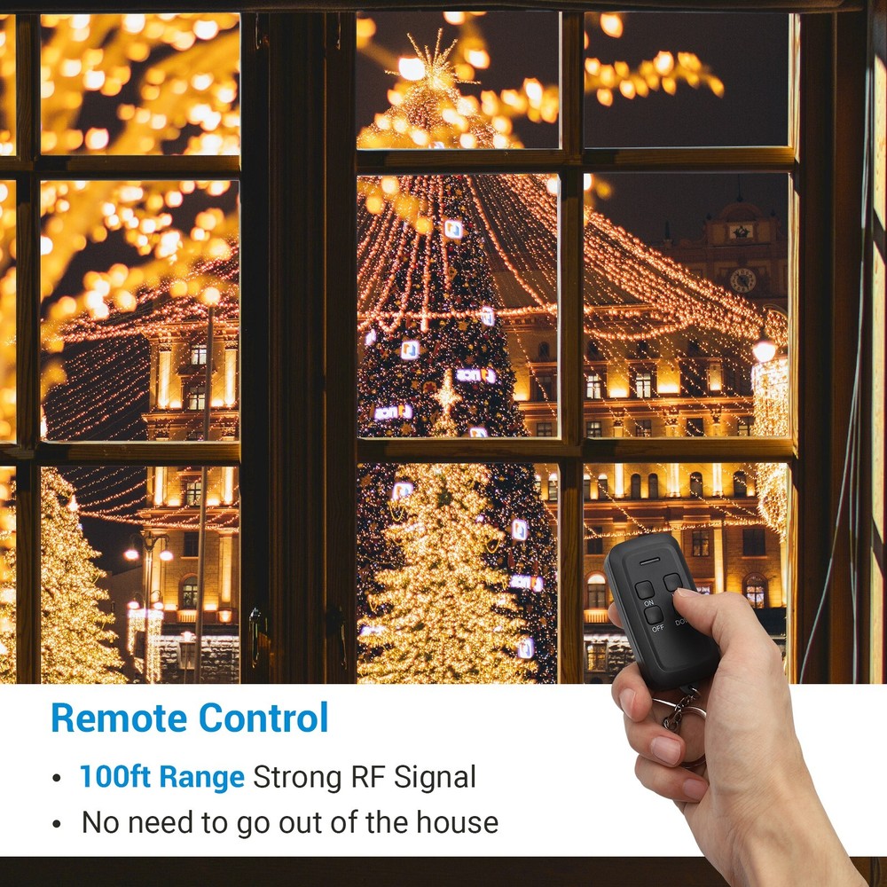 DEWENWILS Outdoor Dimmer for String Lights, Remote Control Light Dimmer Plug in