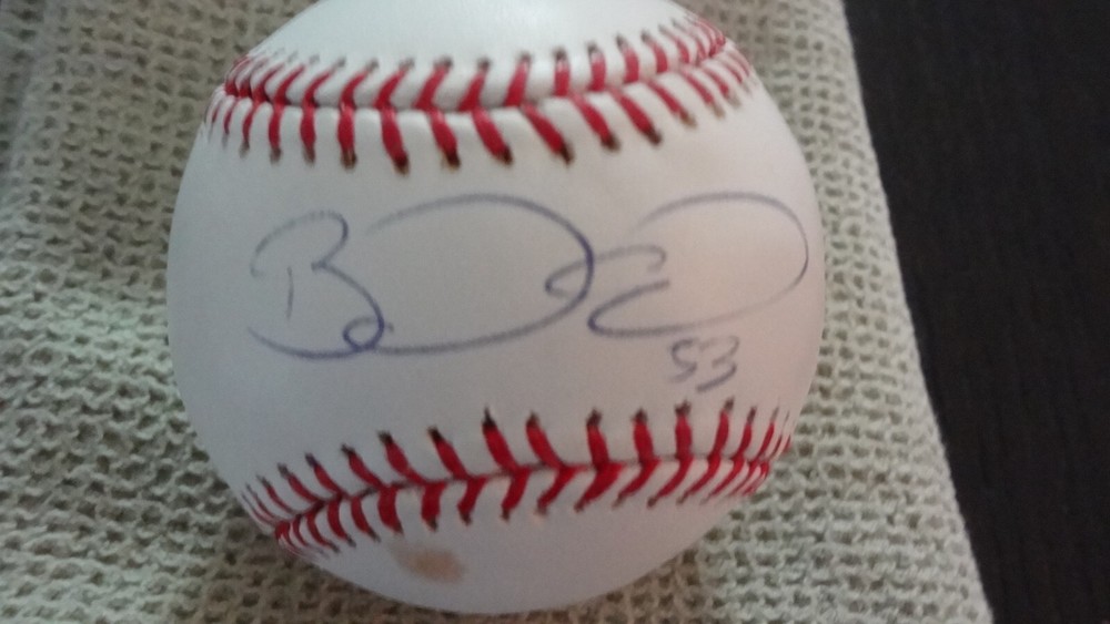 BRAD SALMON autographed baseball