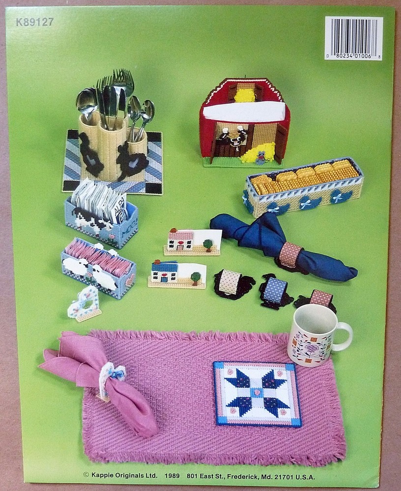 Plastic Canvas Barnyard Kitchen Decor - 13 Patterns - 1989